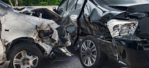 A side-impact car crash