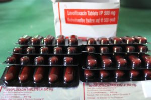 Packets of Levofloxacin tablets