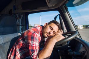 truck driver asleep at the wheel