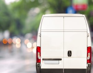 back of a Fed-Ex van