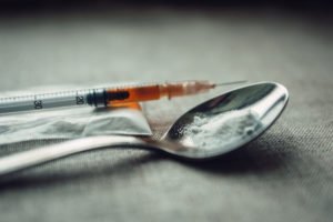 close-up of heroin