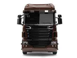dark brown delivery truck