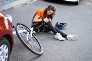 cyclist injured after accident